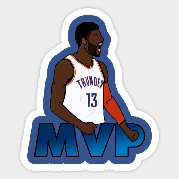 Paul George MVP - NBA Oklahoma City Thunder Sticker by xavierjfong